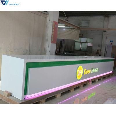 Prefab Wholesale LED Nightclub Bar Counter Furniture for Sale Commercial Corian Nightclub Bar