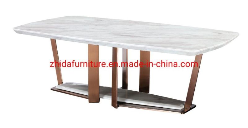 Rectangular Marble Living Room Furniture Modern Coffee Table for Hotel Lobby