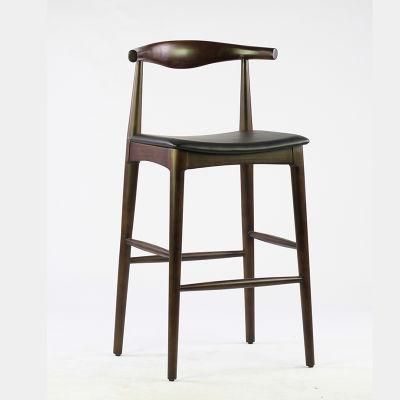 Simple and Clean Wooden Bar Stool Counter Bar Wooden Simple Style Modern European Bouquet Bar Chair Bar Chair