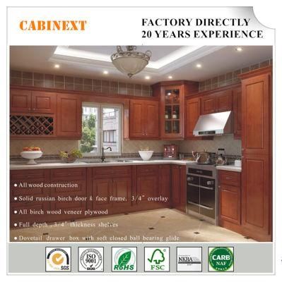 Kitchen Furniture Traditional Wood Kitchen Cabinet for American Wholesaler