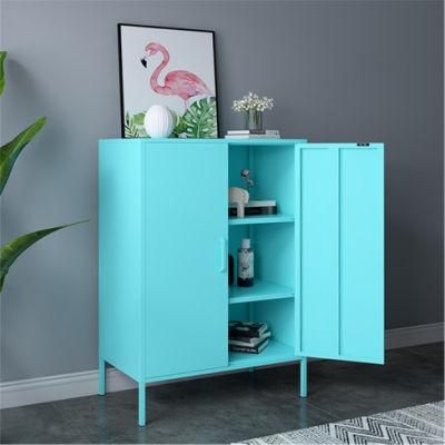 2 Door Metal Modern Hotel Home Furniture Cupboards Storage Cabinet