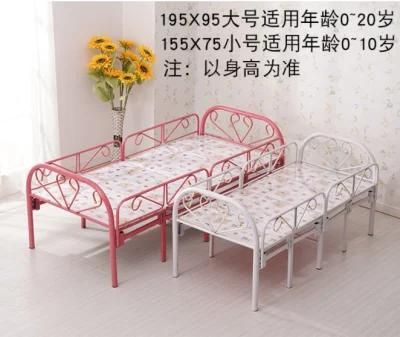 Home Livingroom Furniture Metal Single Bed Steel Pipe Kids Students Bed