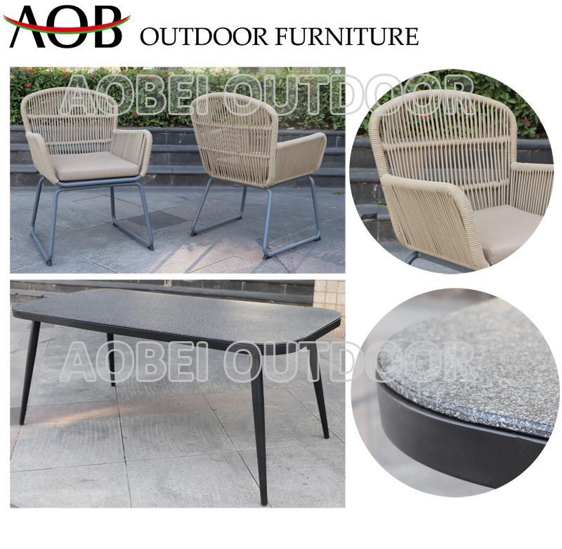 Modern Exterior Outdoor Garden Bar Home Hotel Restaurant Dining Chair Table Set Furniture with Polywood
