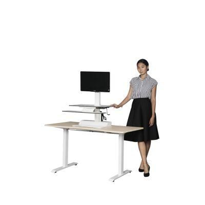 Adjustable Height Desk Modern White Melamine Office Desk