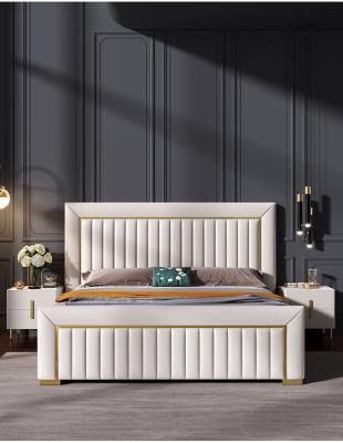 Modern Fashion Simple Light Luxury Master Bed High-End Atmospheric Italian Leather Bed