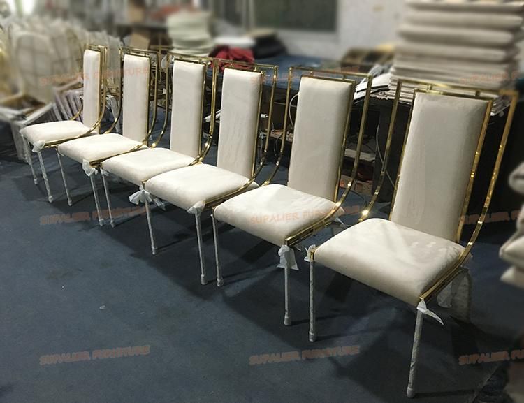 Dubai Hotel Stainless Steel Banquet Dining Chair for Event