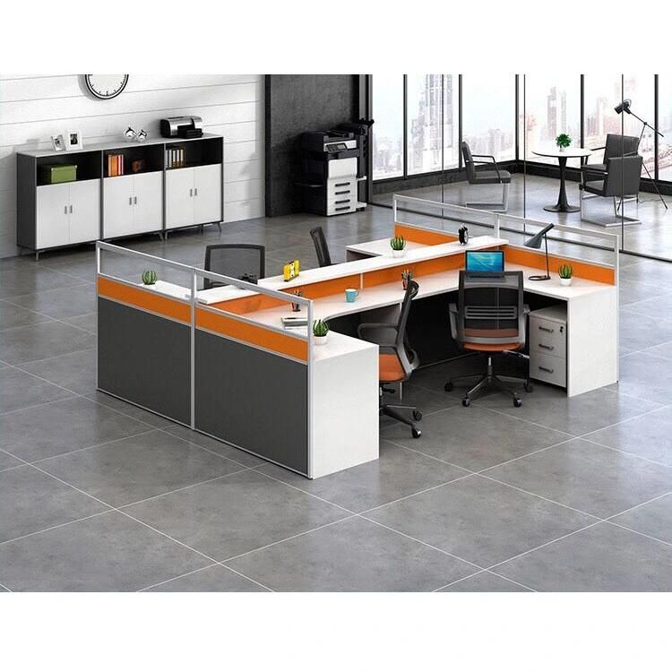 Office Furniture Staff 4 Person Office Workstation Computer Table