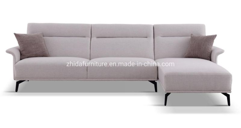 Living Room Furniture Family Modern Fabric Long L Shape Sofa