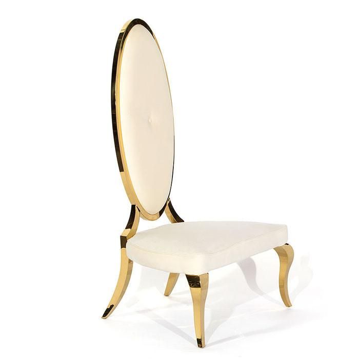 Hotel Banquet Gold Dining Chair for Wedding Bride and Groom