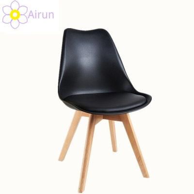 Modern Wholesale Cheap Dining Room Chairs Home Furniture New Design Wooden Legs Plastic Dining Chair