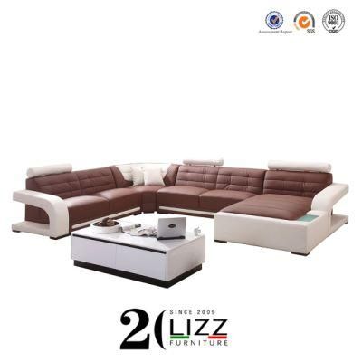 Miami Modern Furniture U Shape Corner Leather Sofa