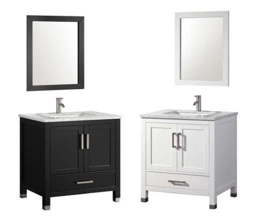 China Factory Wholesale Modern Design 30" Single Sink Bathroom Vanity with Mirror