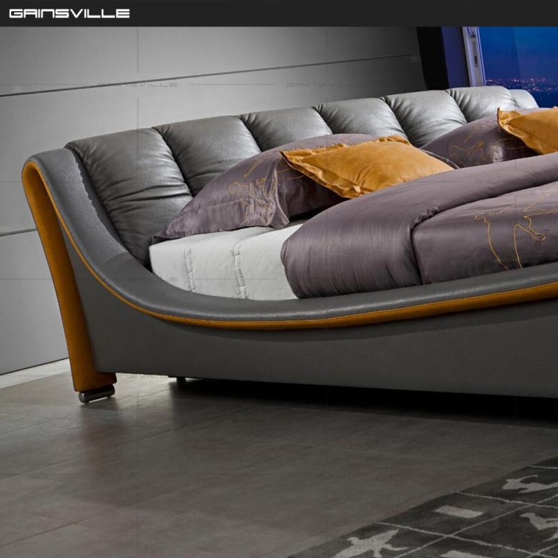 Factory Offer Scandinavian Style Modern Contemporary King Size Platform Bed