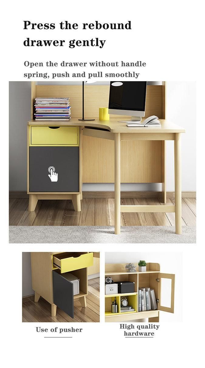 Simple Modern Home Laptop Desk Study Table with Cabinet