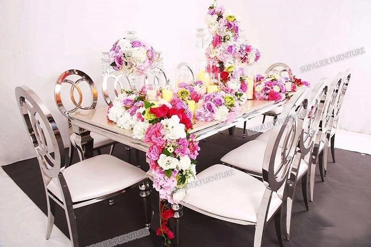 Silver Frame Wedding Louis Dining Chair for Hotel Event