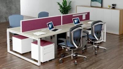 Great Factory Price 4 Seaters Benching Desk Office Workstation Office Furniture with Screen