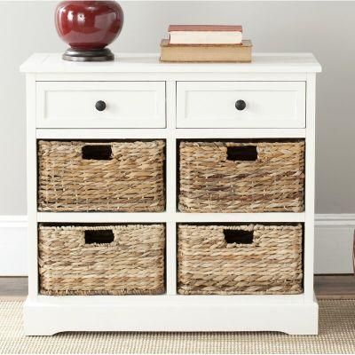 Unique Design Antique White UV Painting 6 Drawer Accent Storage Cabinet Living Room Furniture