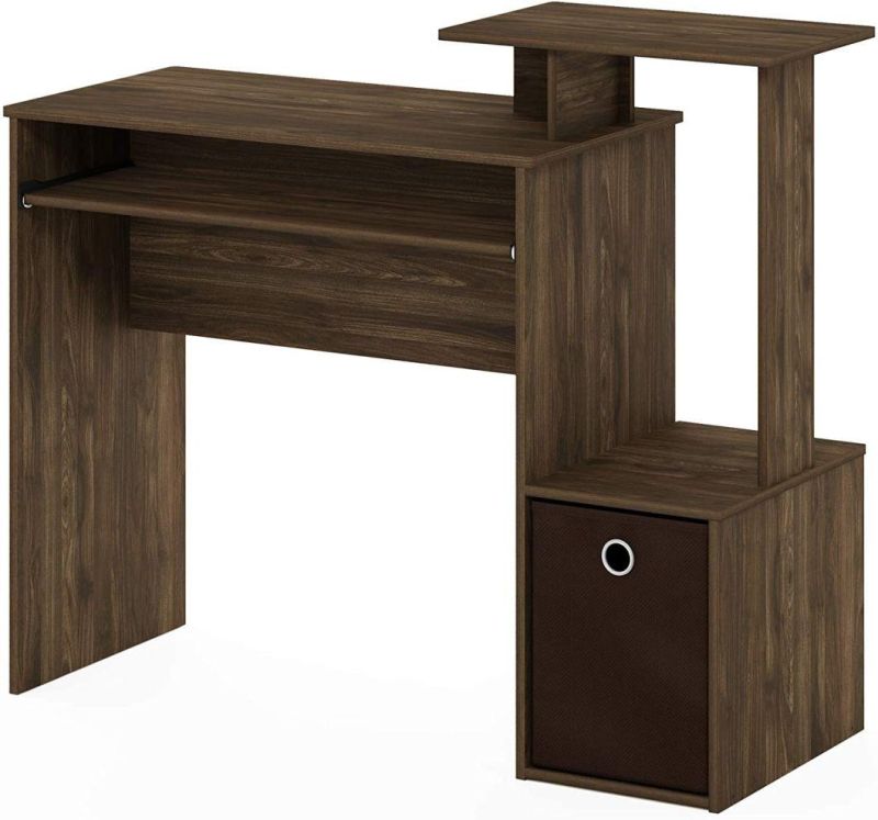 Multipurpose Home Office Computer Writing Desk, Black/Brown