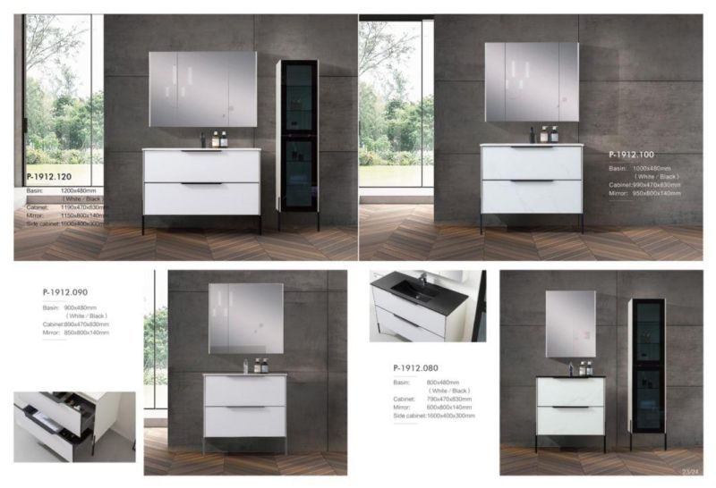 New Design Modern Bathroom Vanity with Mirror Cabinet