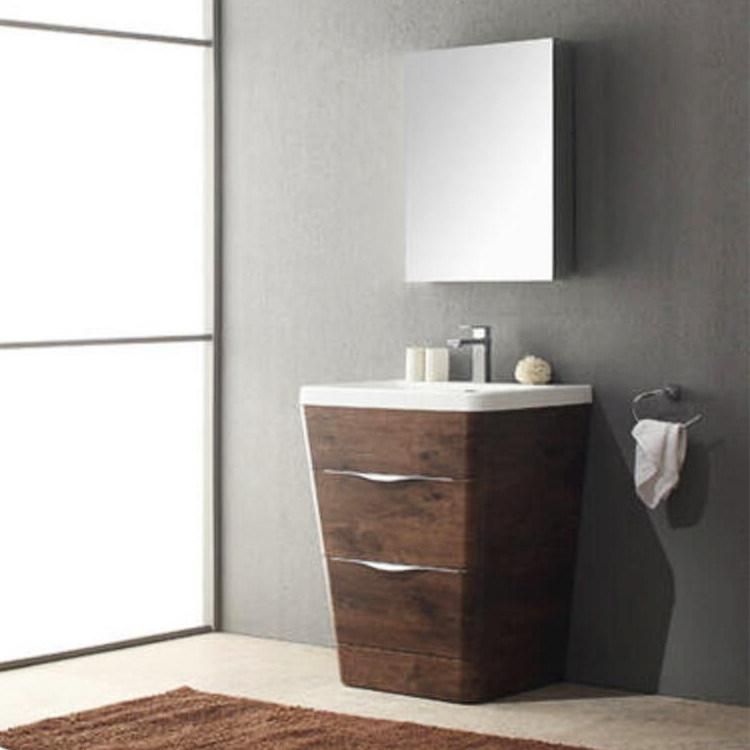 Modern Style Hot Selling White Oak Vanity with Medicine Cabinet Bathroom Furniture Vanities