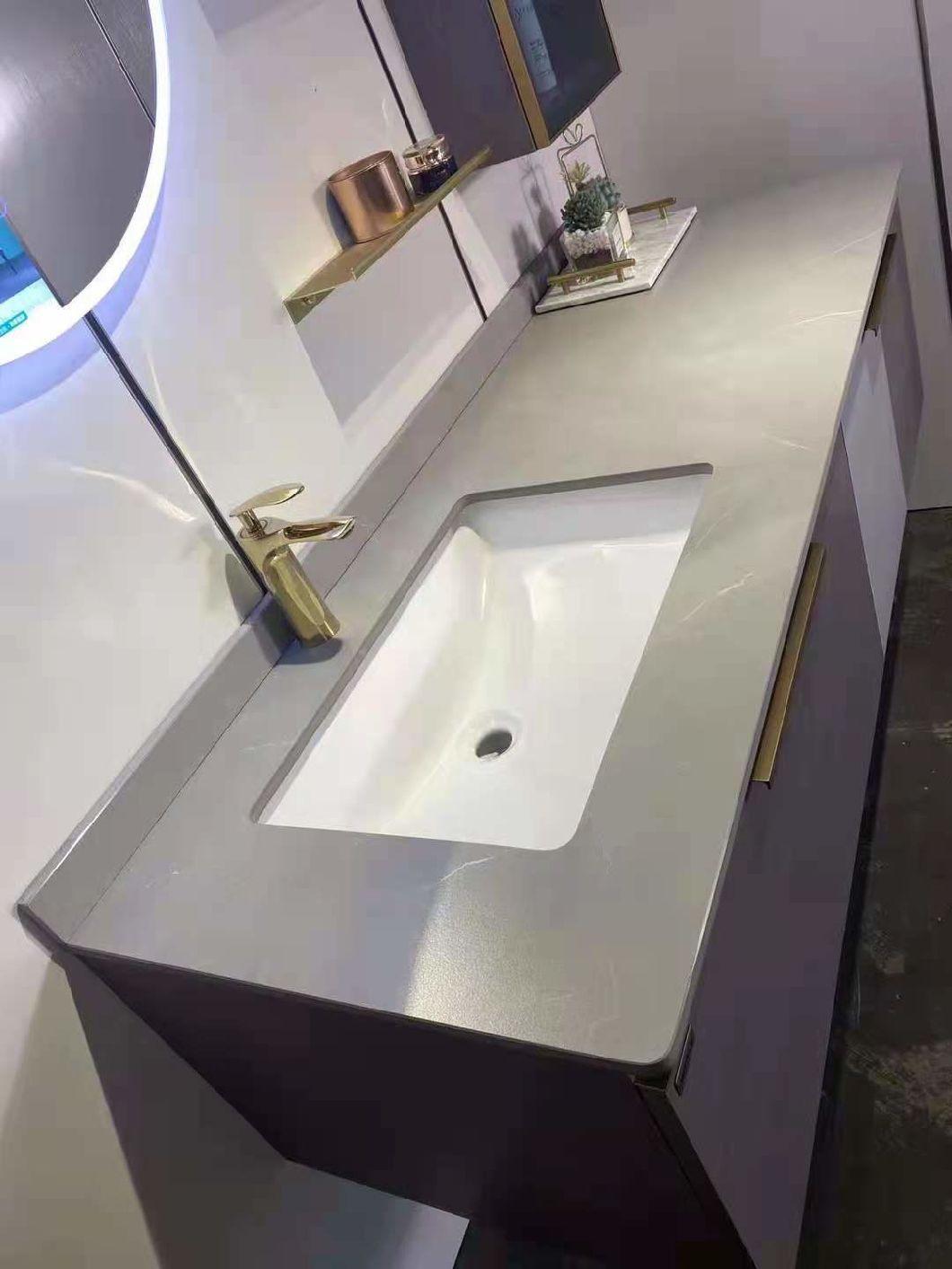 MDF Melamine Double Twin Sink Wall Modern Bathroom Hotel Furniture