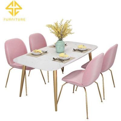 Fashion Gold Design Stainless Steel Table for Hotel Dining Use