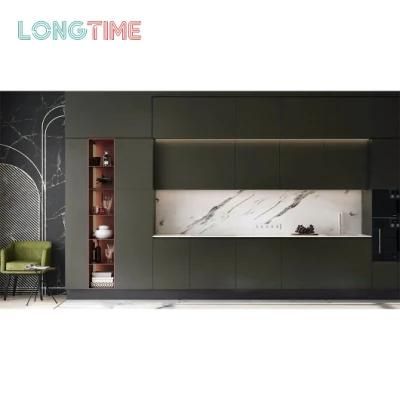 Manufacturer High End Modern Design Custom Waterproof Acrylic Finish Handleless Kitchen Cabinet