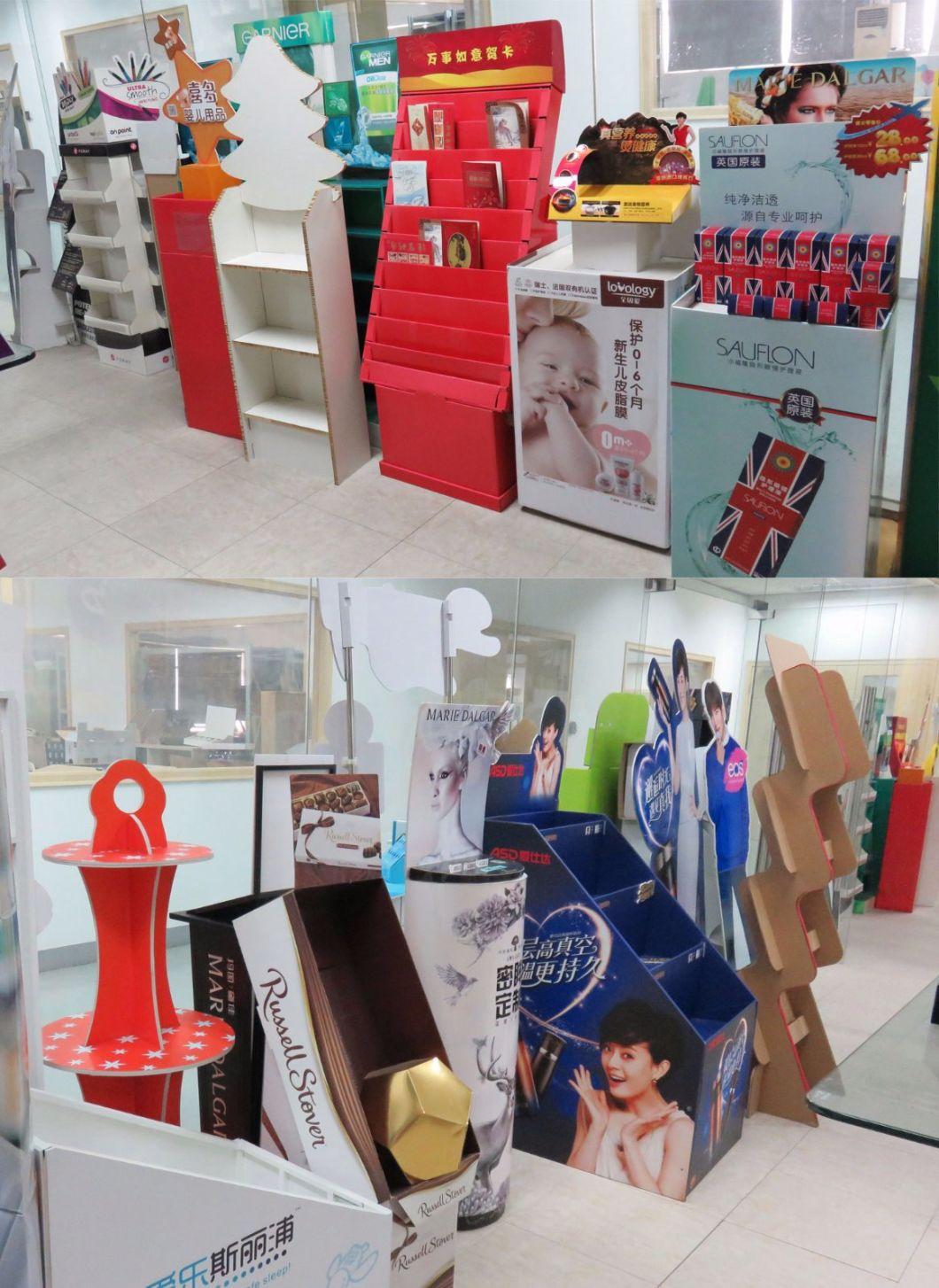 Wholesale Colorful Luxury Small Cardboard Modern Design Flooring Display Stand