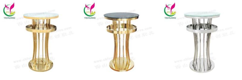 Light Luxury Modern KTV Stainless Steel Coffee Table High Bar Table