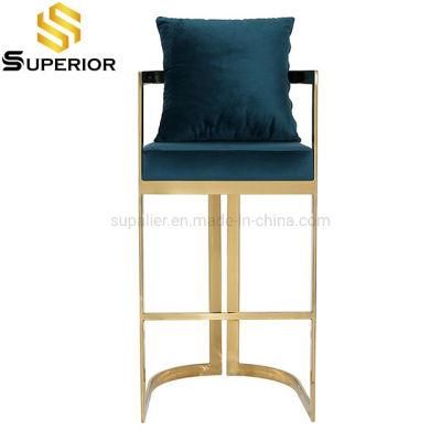 Cheap Wholesale Luxury Gold Stainless Steel Modern Bar Stools