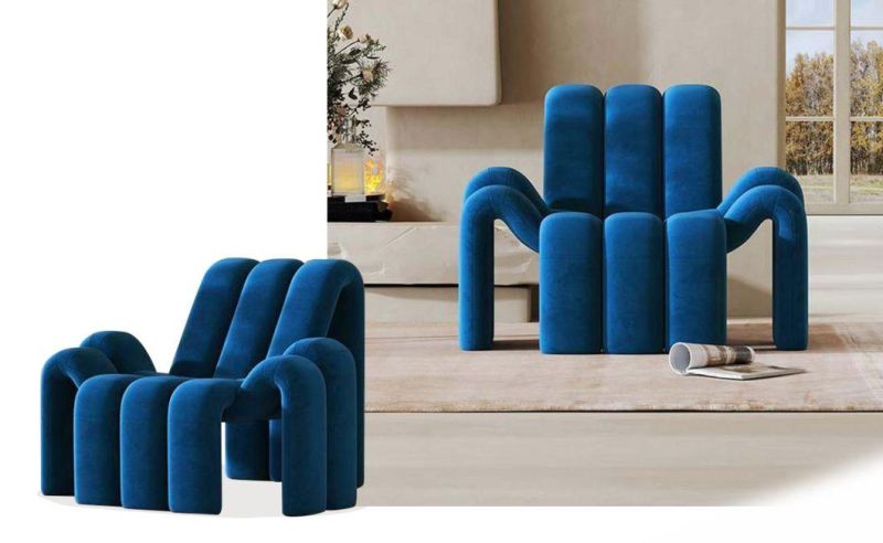 New Design Simple Modern Home Living Room Single 1 Seater Sofas Set Hotel Lobby Office Fabric Sofa