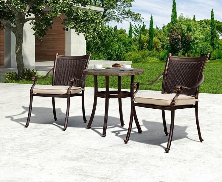 High Quality Custom Leisure Home Modern Rattan Patio Bistro Outdoor Garden Dining Furniture