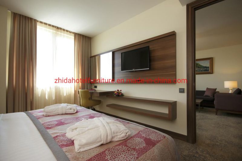 China Modern Style Customize Hotel Apartment Living Room Bedroom Furniture Wooden Villa King Size Bed