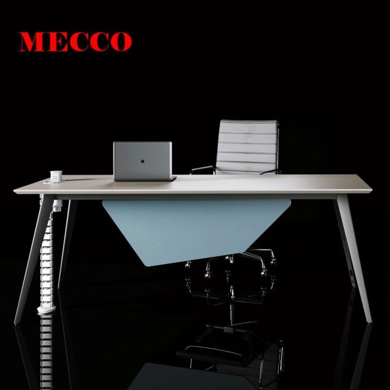 MFC L-Shaped Office Desk Side Table Wooden Office Boss Desk