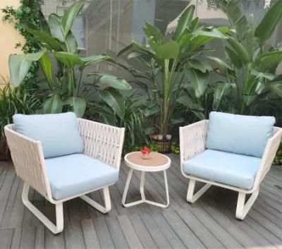 Modern Aluminum Rattan Outdoor Furniture Garden Outdoor Coffee Table and Chairs Set