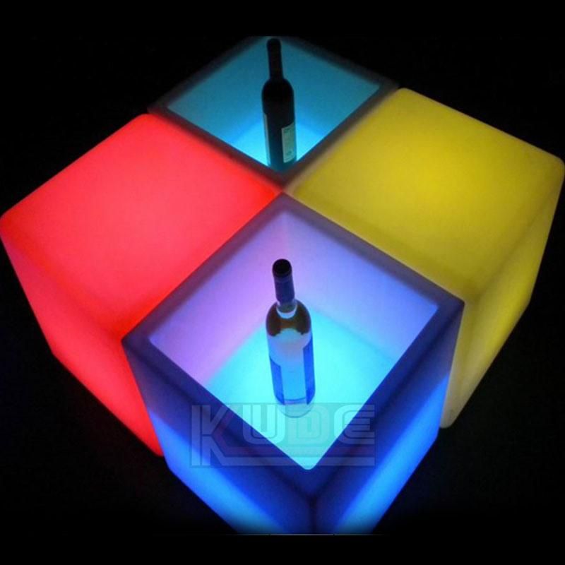 Cube Semi-Hollow Outdoor/Indoor Rechargeable LED Light Furniture