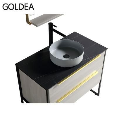 Ceramics New Goldea Hangzhou Cabinets Cabinet Vanity Wooden Bathroom with Good Service