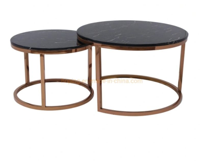 20in Feet Round Black Italy Northern Europe Design Outdoor Stackable Corner Coffee Table