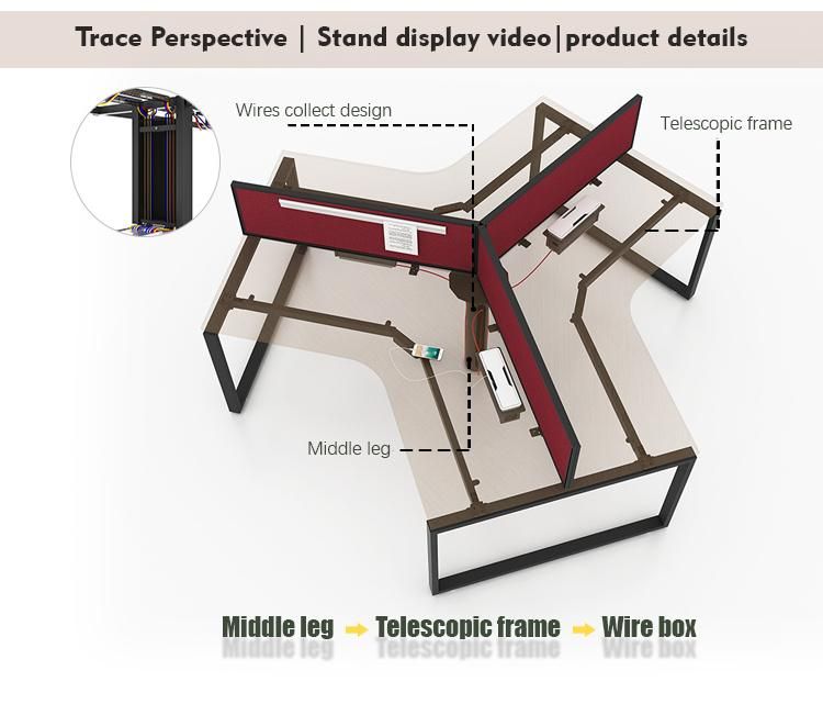 Factory Price Modern Manufacturer Furniture Frame Foshan Office 2 Person Workstation Office Desk