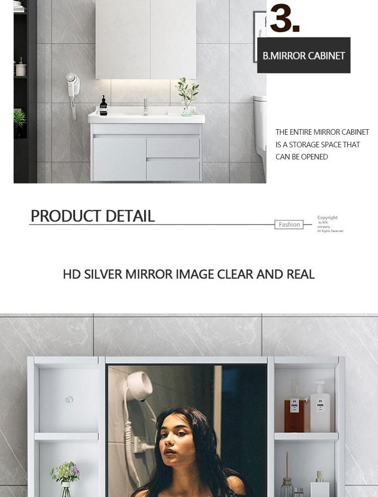 White Color Wall-Hung Type Chinese Used Cabinets Modern Bathroom Vanity