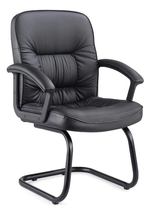 Modern Good Quality Leather Back Fixed Armrest Meeting Office Chair Furniture