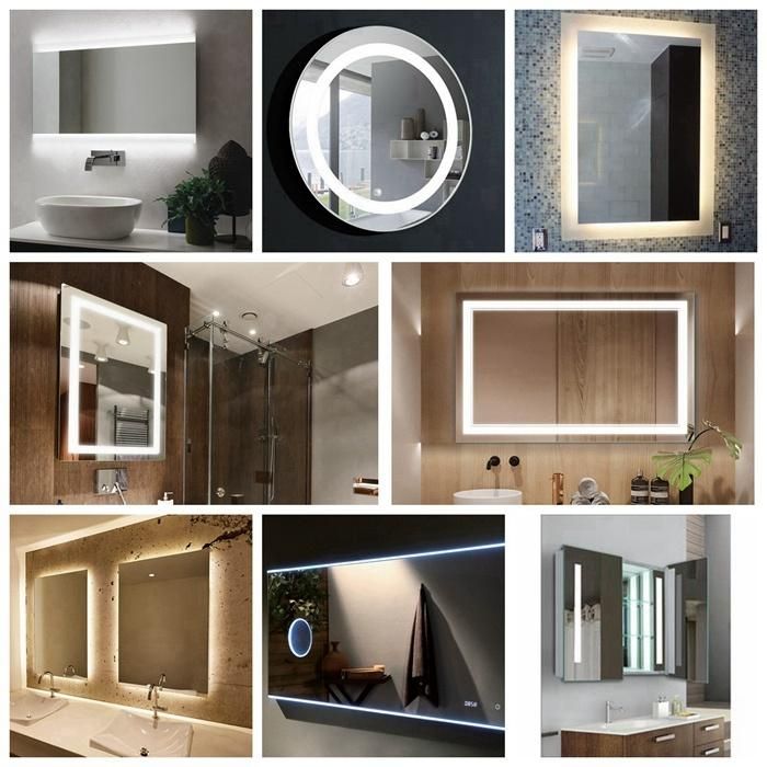 Dimmable LED Lighted Bathroom Wall Mounted Vanity Backlit Mirror with Touch Sensor