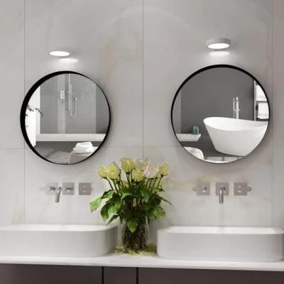 Modern Style Metal Frame Mirror Black Gloden Color Bathroom Mirror for Home Hote Decoration