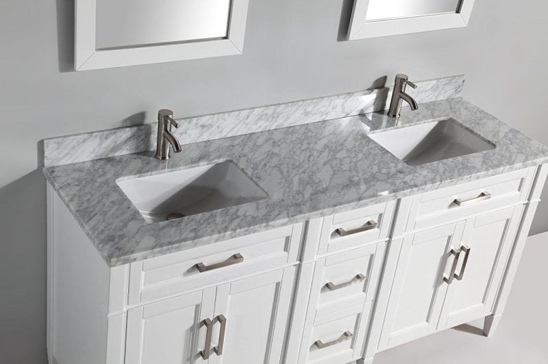 Wholesale New Design White 72 Inch Double Sink Bathroom Cabinet