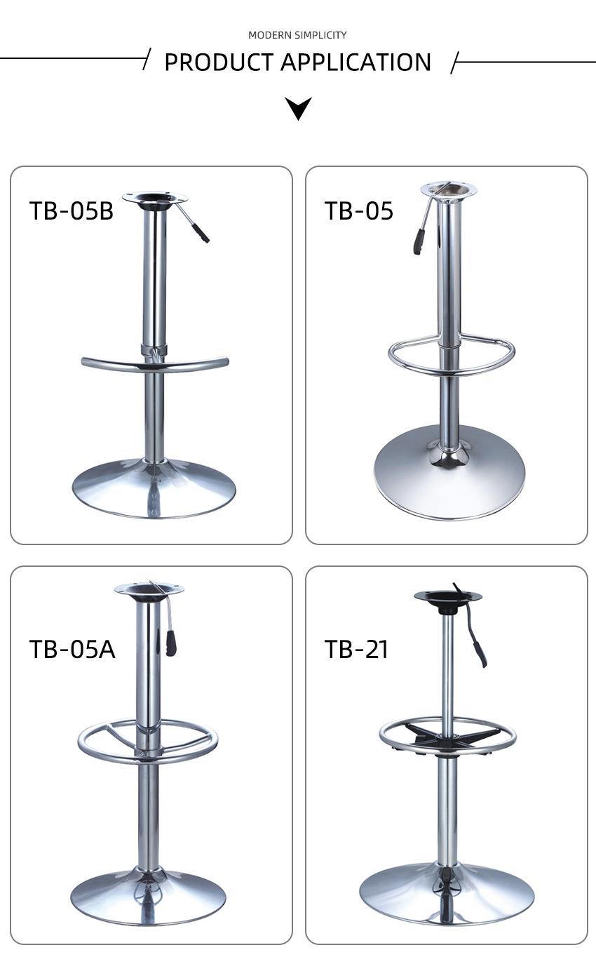 Modern Metal Restaurant Bar Stool Stainless Steel Base Bar Chairs