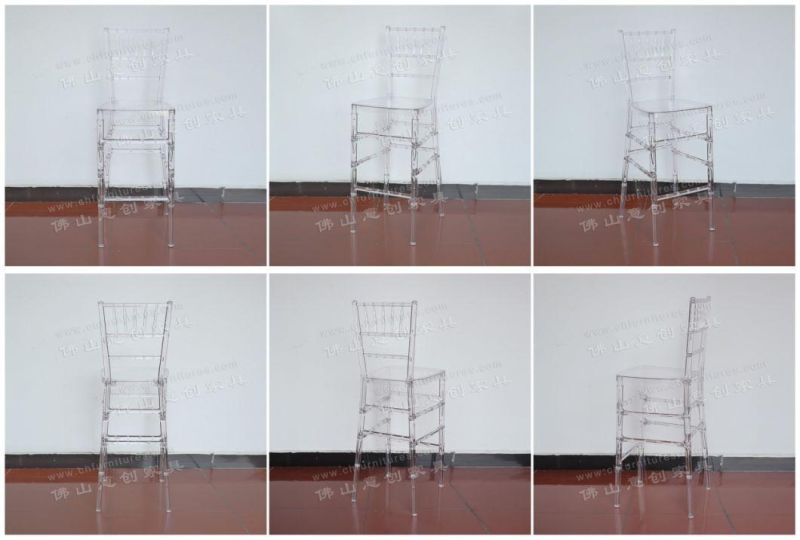 Modern Removable Acrylic Transparent Plastic Hotel Party High Bar Chair