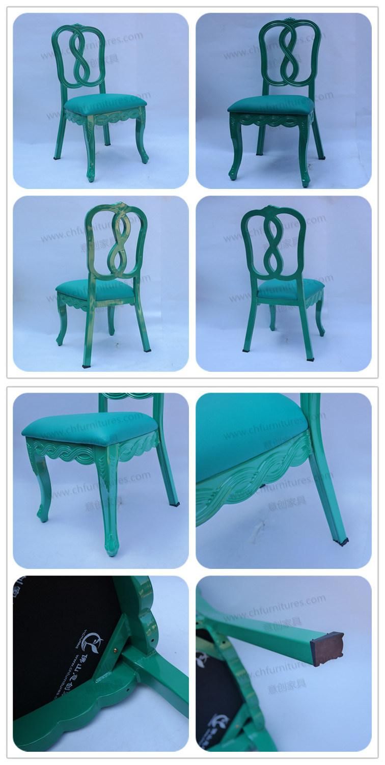 Wholesale Aluminum Imitation Wood Restaurant Chair for Hotel and Banquet and Wedding