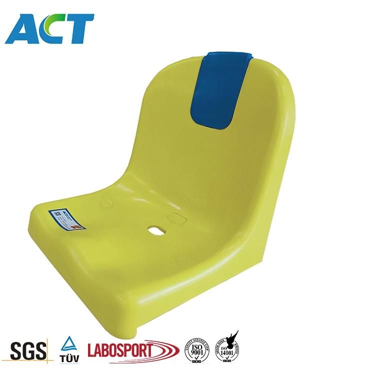 Floor Mounted Solid Plastic Bucket Seat with Full Backrest for Stadium