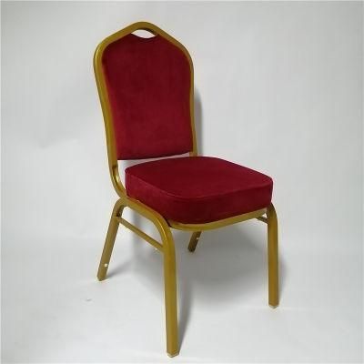 High Density Foam Metal Banquet Chair with Velvet Cover