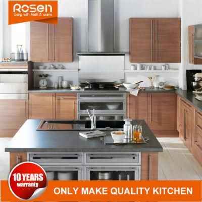 Modern New Design Delicate Wood Grain Wood Veneer Kitchen Cabinet